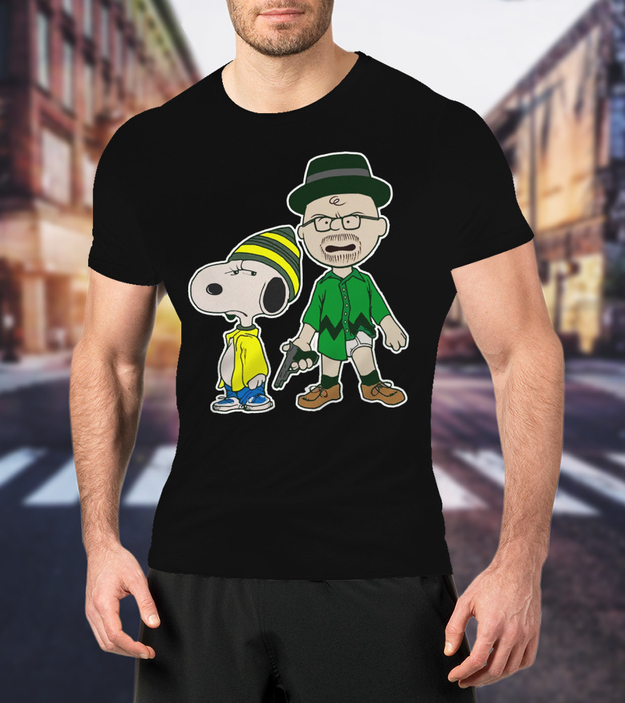 Snoopy And Charlie Brown Breaking Bad Walter And Jesse Mashup T-Shirt