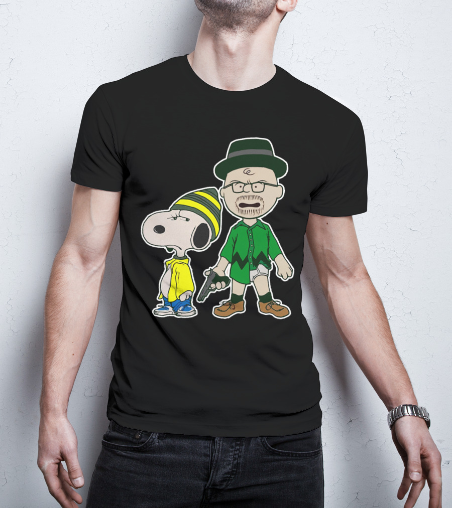 Snoopy And Charlie Brown Breaking Bad Walter And Jesse Mashup T-Shirt