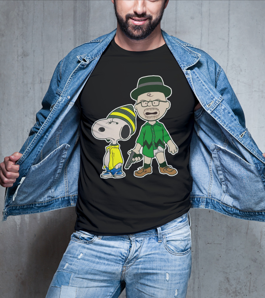 Snoopy And Charlie Brown Breaking Bad Walter And Jesse Mashup T-Shirt