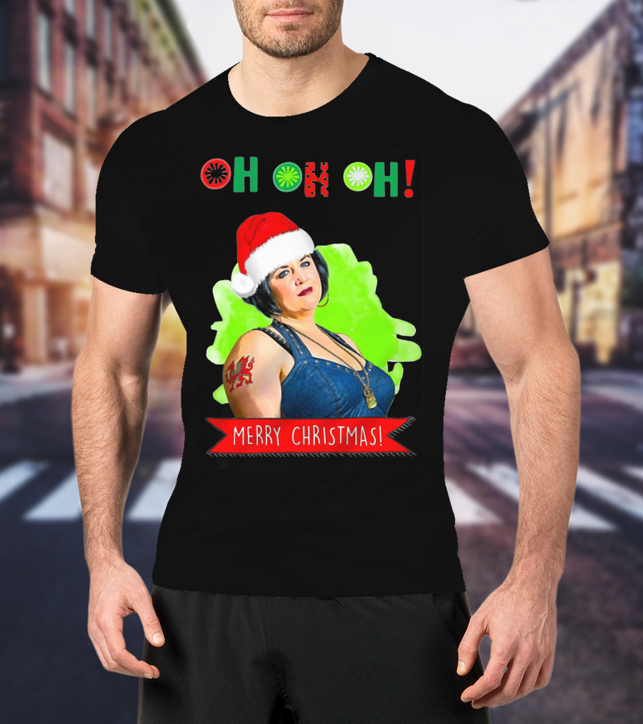 Nessa Ho Ho Ho Gavin Stacey Merry Christmas Santa Hat Tattoo T-Shirt