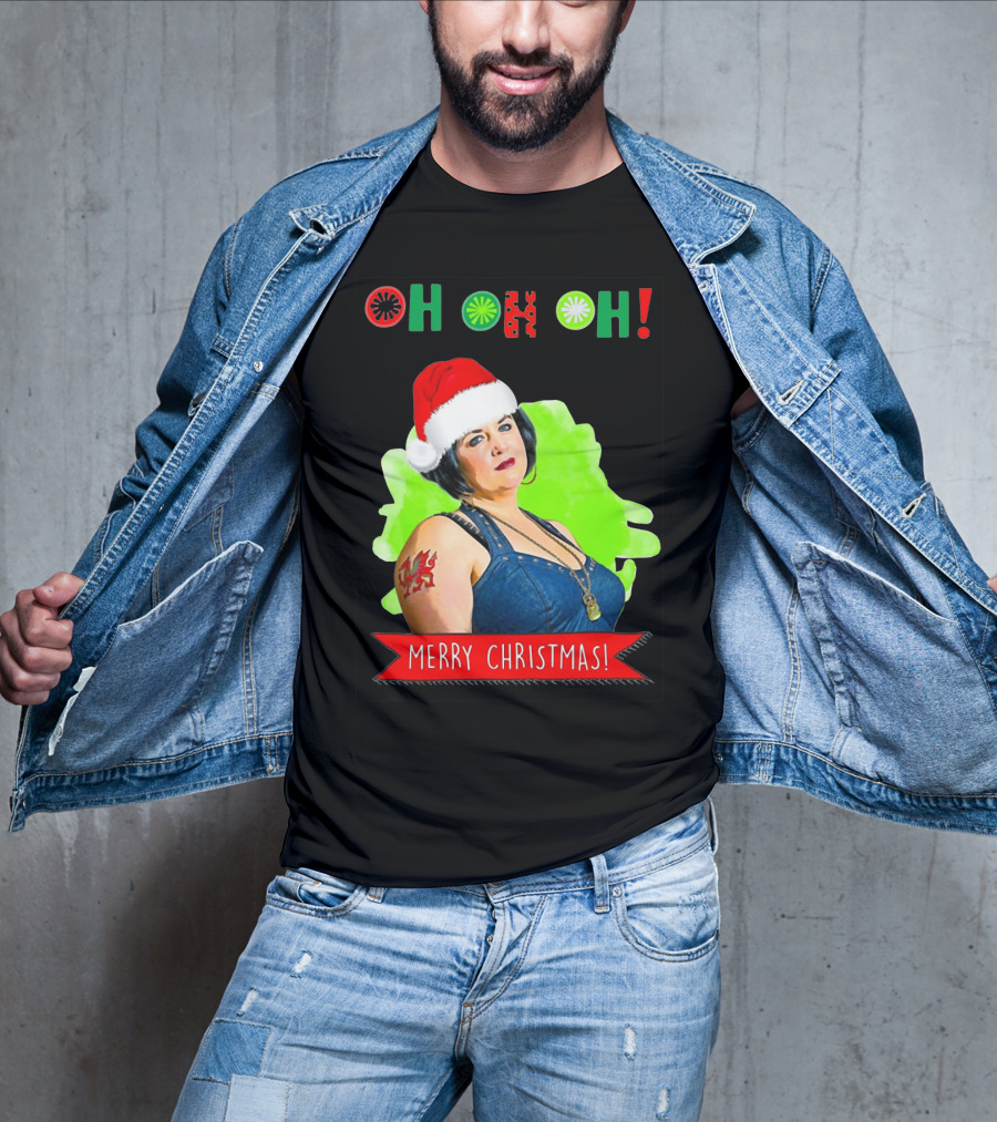 Nessa Ho Ho Ho Gavin Stacey Merry Christmas Santa Hat Tattoo T-Shirt