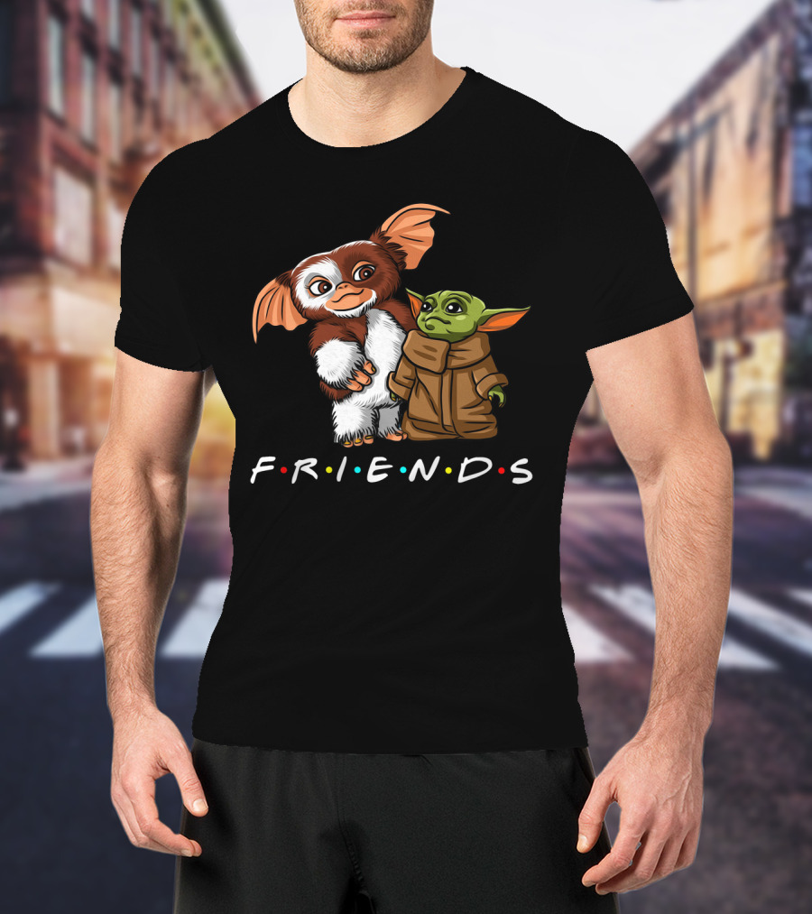 Gremlins Baby Yoda Friends Mandalorian Crossover T-Shirt