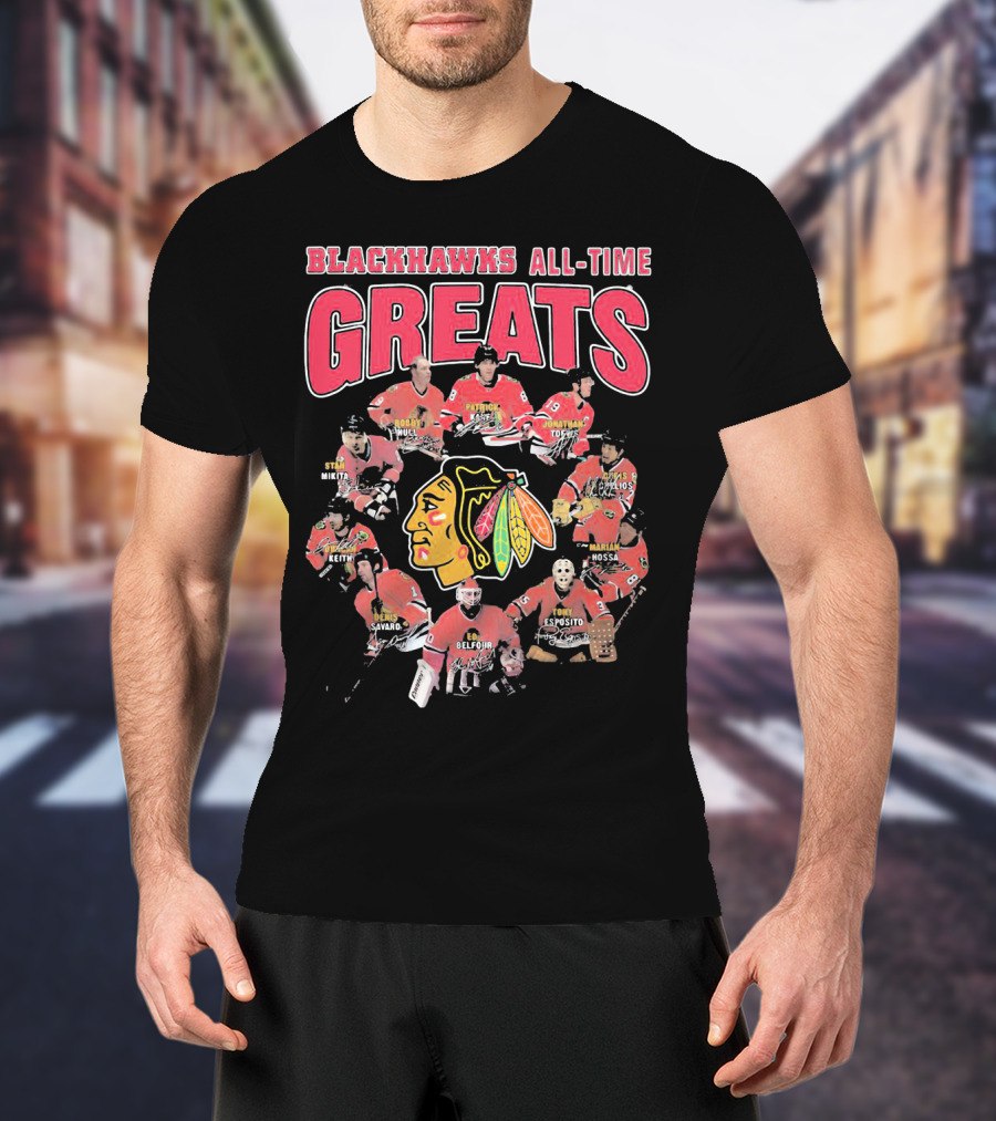 Blackhawks All-Time Greats Legends Hockey Team T-Shirt