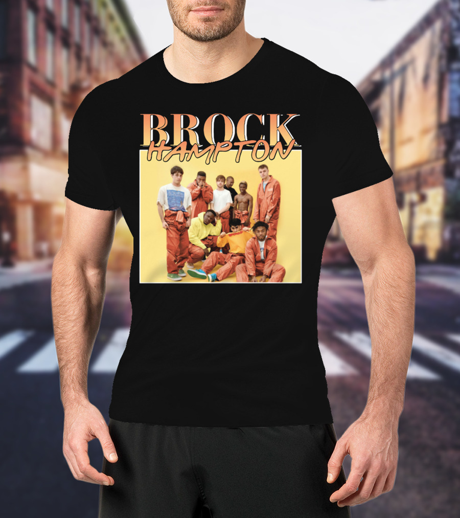 BROCKHAMPTON Band Music Group Portrait Orange Outfits T-Shirt