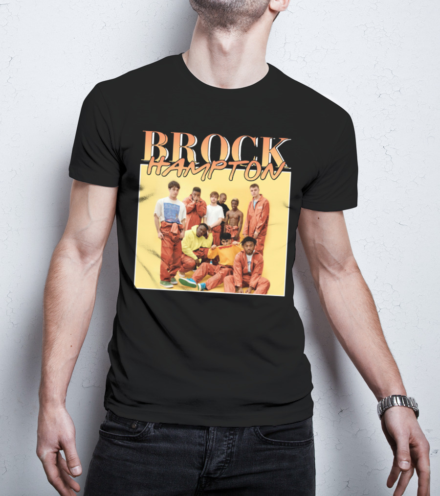 BROCKHAMPTON Band Music Group Portrait Orange Outfits T-Shirt