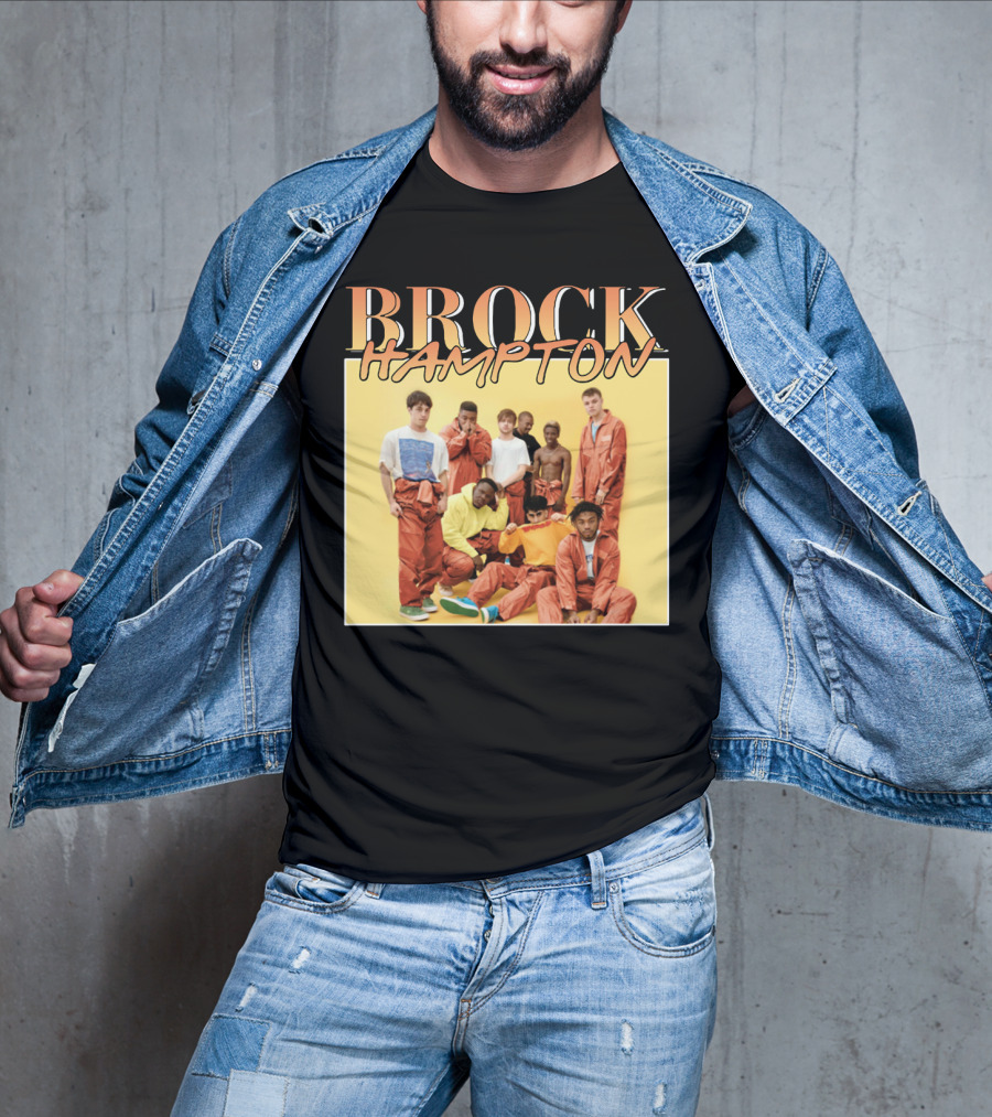 BROCKHAMPTON Band Music Group Portrait Orange Outfits T-Shirt