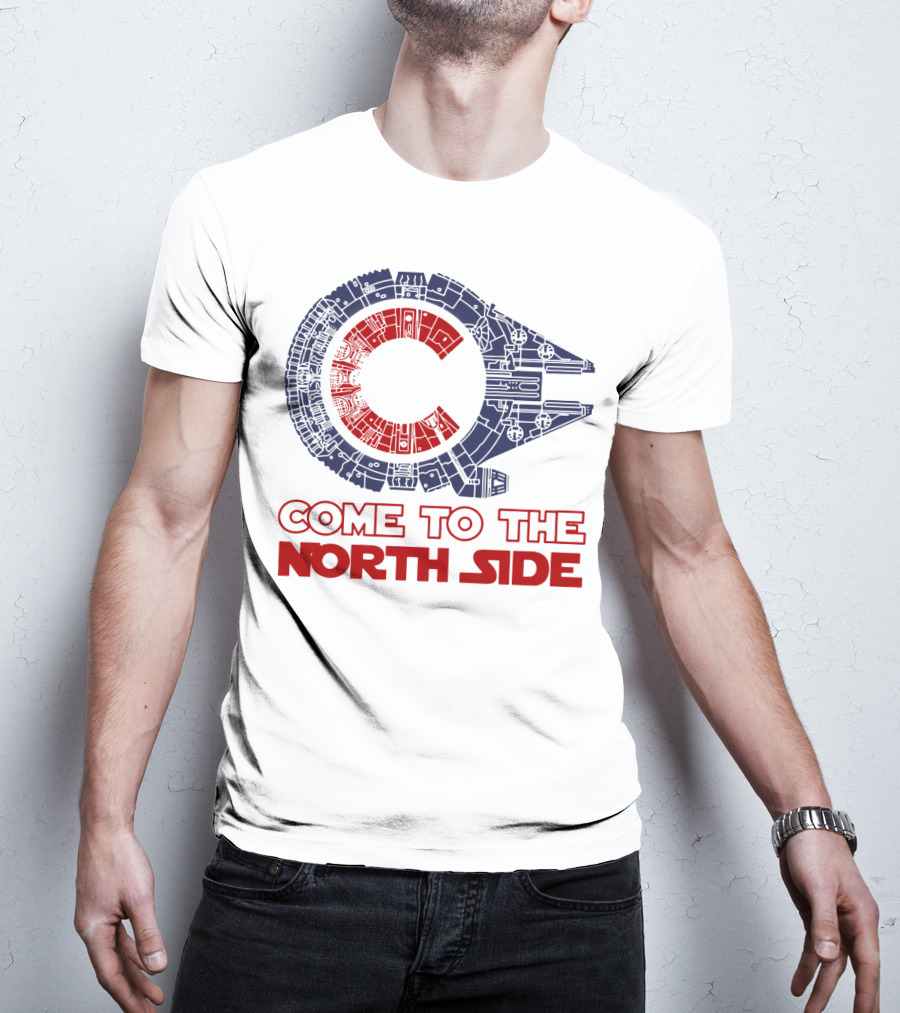 Chicago Cubs Millennium Falcon Come To The North Side T-Shirt