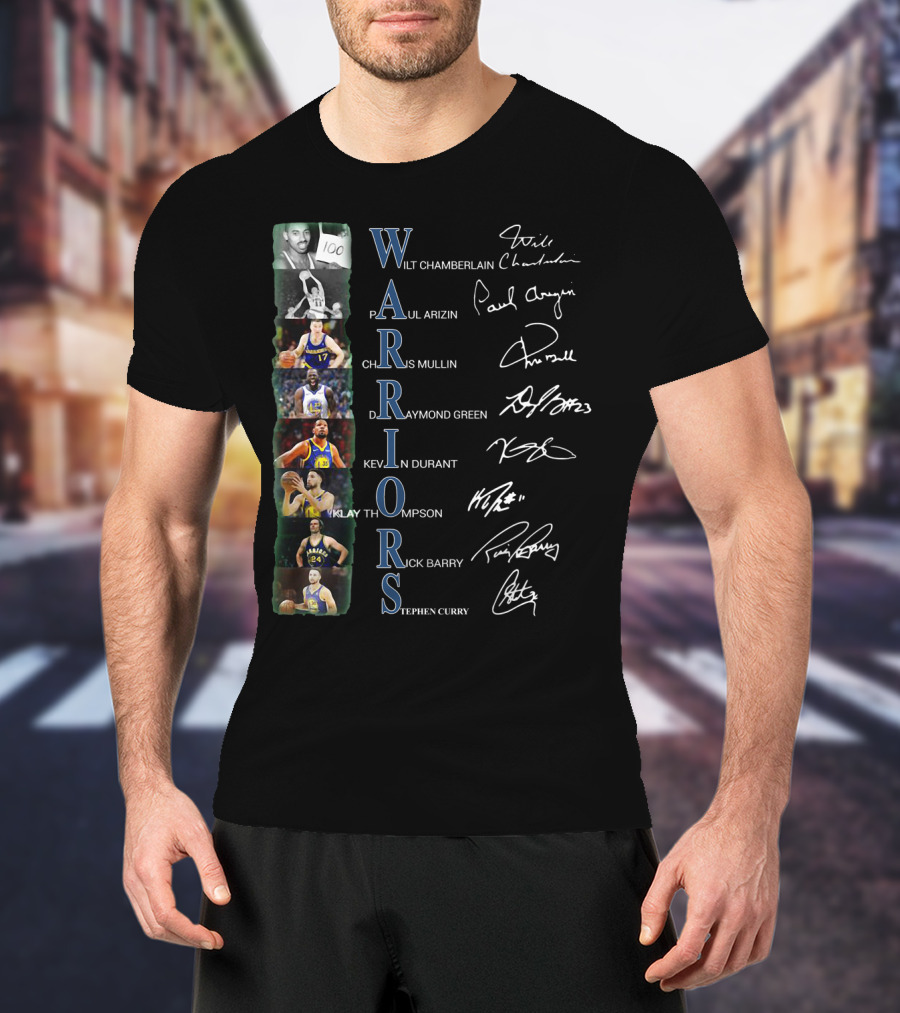 Warriors Wilt Chamberlain Paul Arizin Chris Mullin Draymond Green Kevin Durant Klay Thompson Rick Barry Stephen Curry T-Shirt