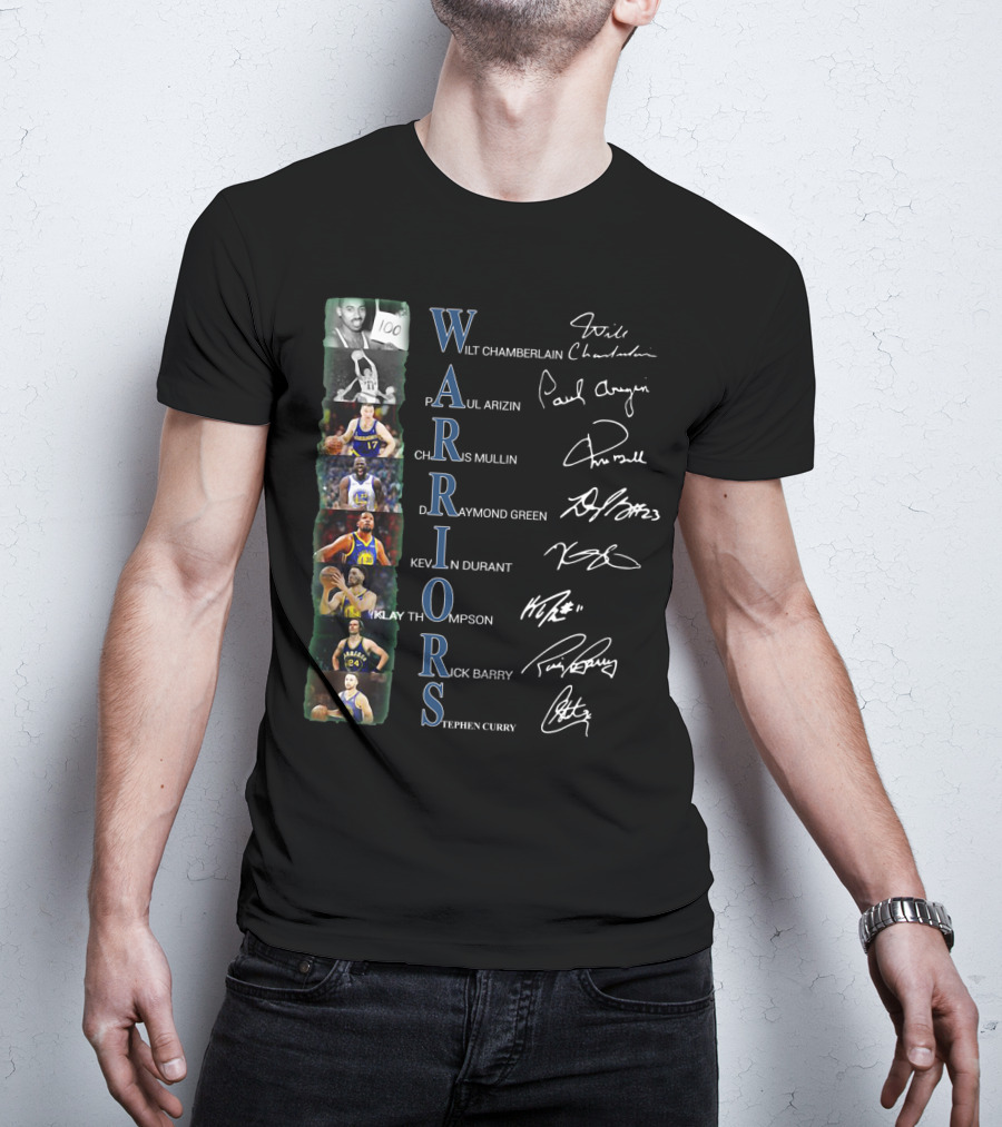 Warriors Wilt Chamberlain Paul Arizin Chris Mullin Draymond Green Kevin Durant Klay Thompson Rick Barry Stephen Curry T-Shirt