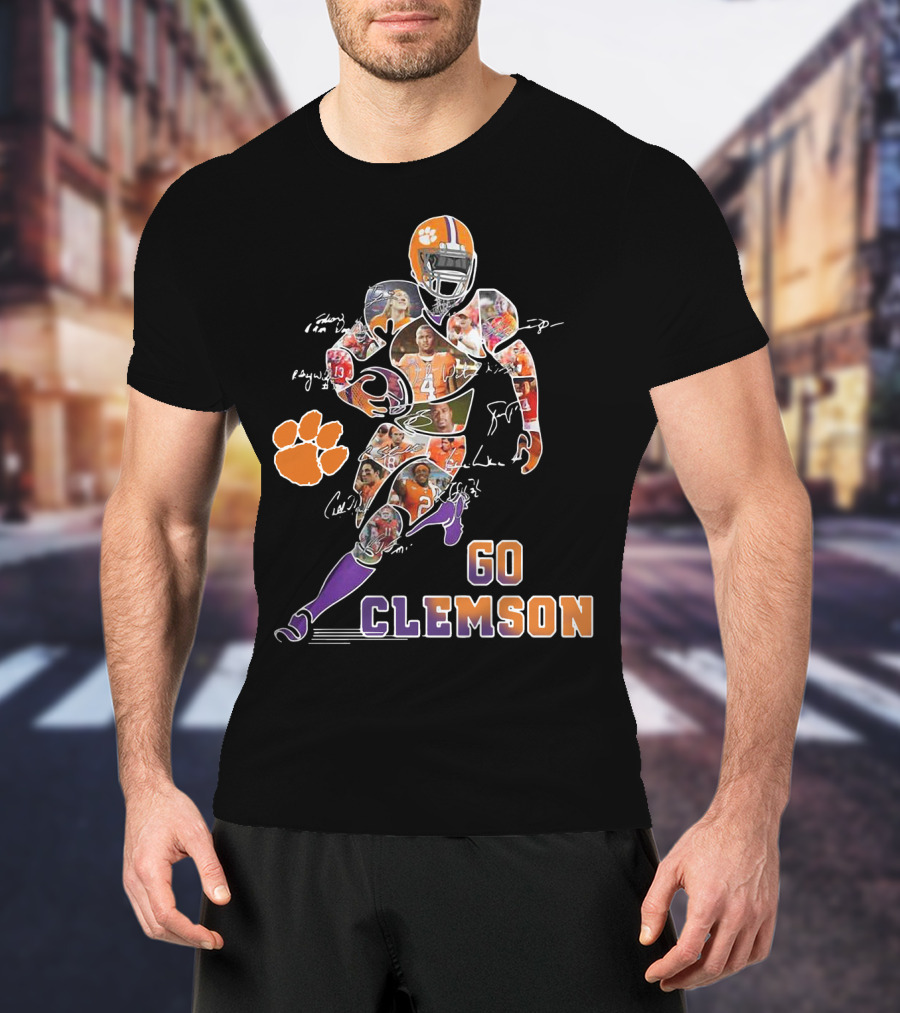 Clemson Tigers Football Team Heroes Collage Go T-Shirt