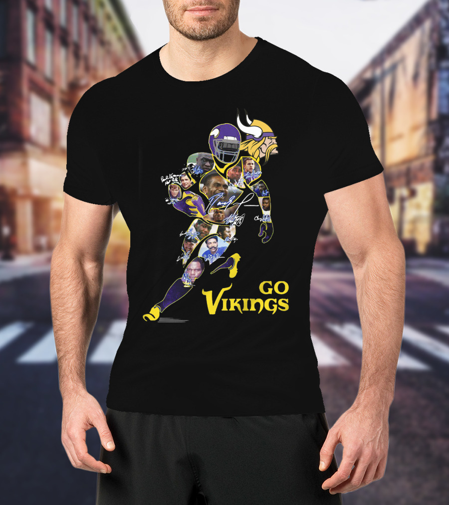 Go Vikings Scandinavian Football Legends Collage T-Shirt