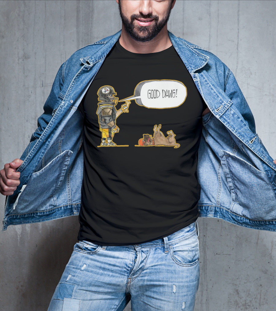 Pittsburgh Steelers Good Dawg Football Helmet Player T-Shirt
