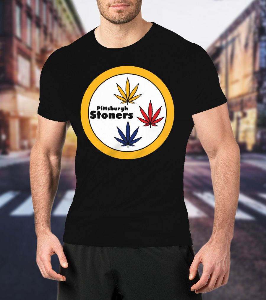 Pittsburgh Stoners Weed Leaves Steelers Colors T-Shirt