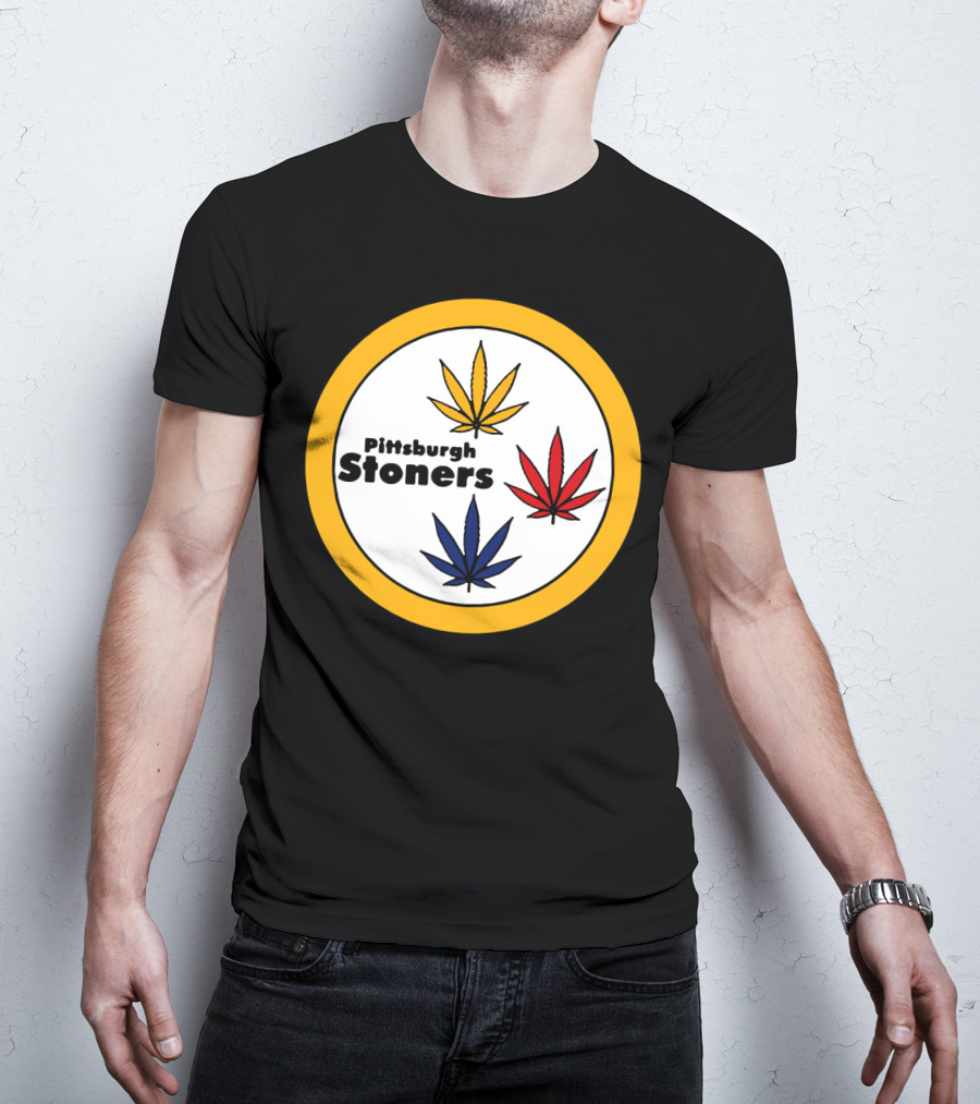 Pittsburgh Stoners Weed Leaves Steelers Colors T-Shirt
