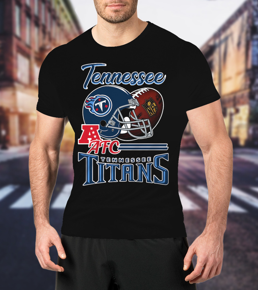 Tennessee Titans Afc Nfl Football Helmet T-Shirt
