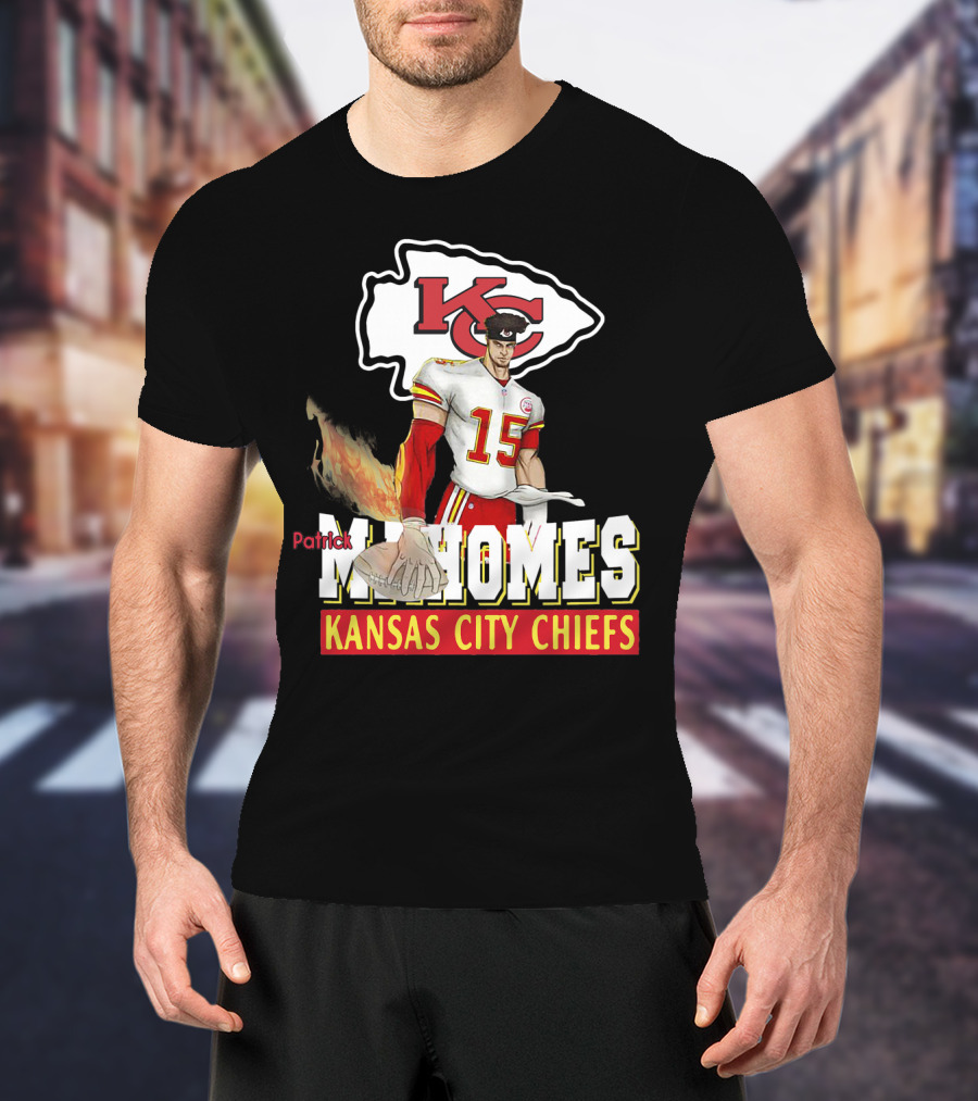 Patrick Mahomes Kc Kansas City Chiefs Football Flame T-Shirt