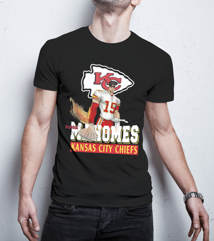 Patrick Mahomes Kc Kansas City Chiefs Football Flame T-Shirt