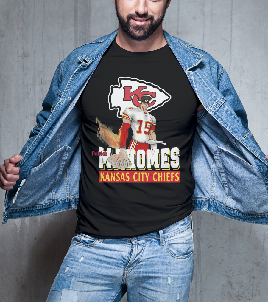 Patrick Mahomes Kc Kansas City Chiefs Football Flame T-Shirt
