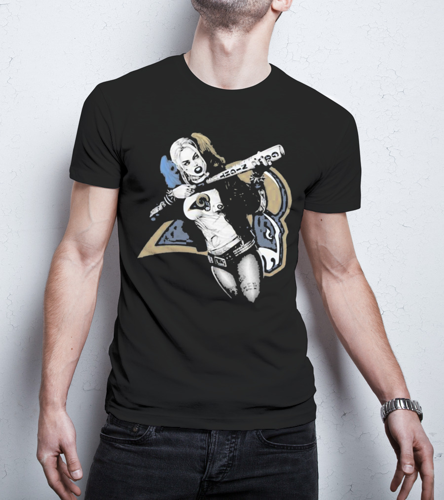 Dc Harley Quinn Rams Bat Villain Crossover T-Shirt