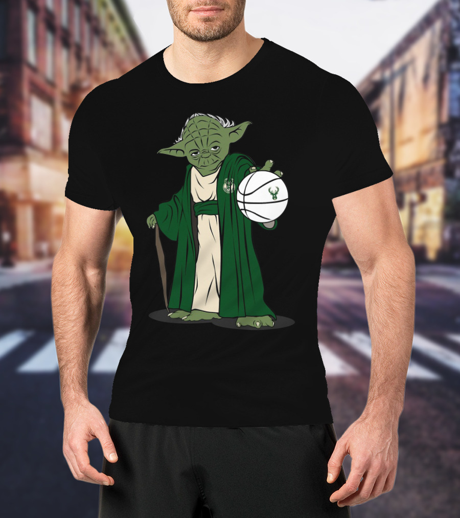 Master Yoda Milwaukee Bucks Basketball Jedi T-Shirt