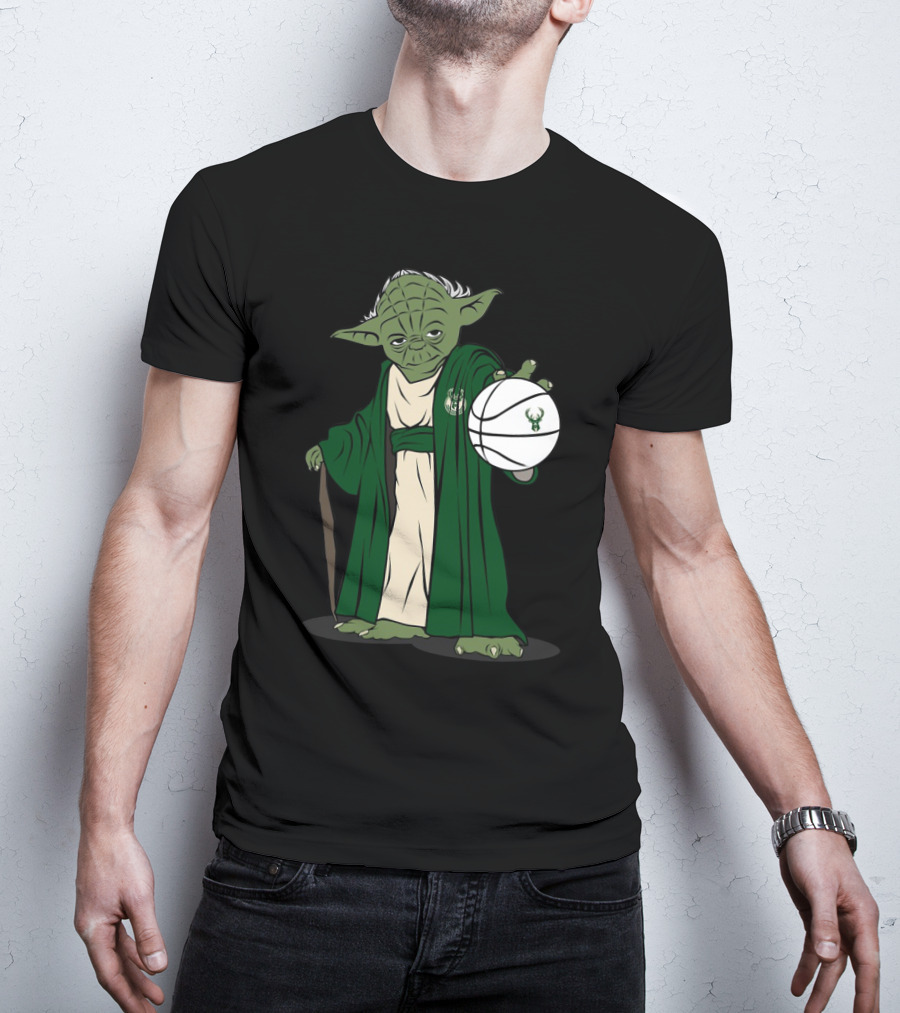Master Yoda Milwaukee Bucks Basketball Jedi T-Shirt
