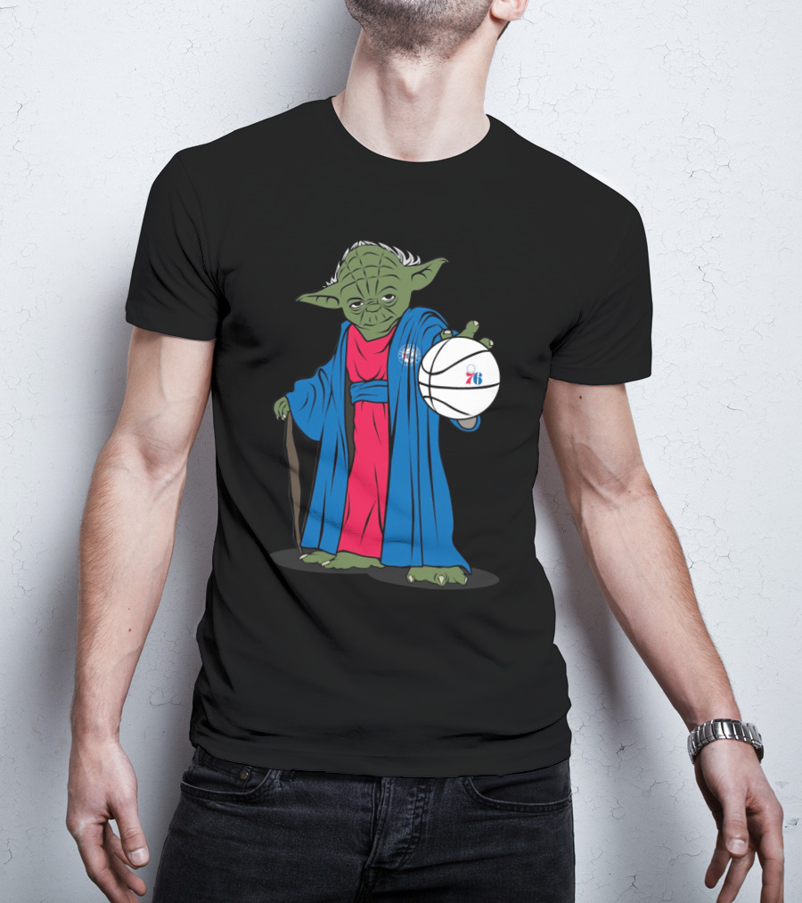 Master Yoda Philadelphia 76Ers Star Wars NBA Crossover T-Shirt