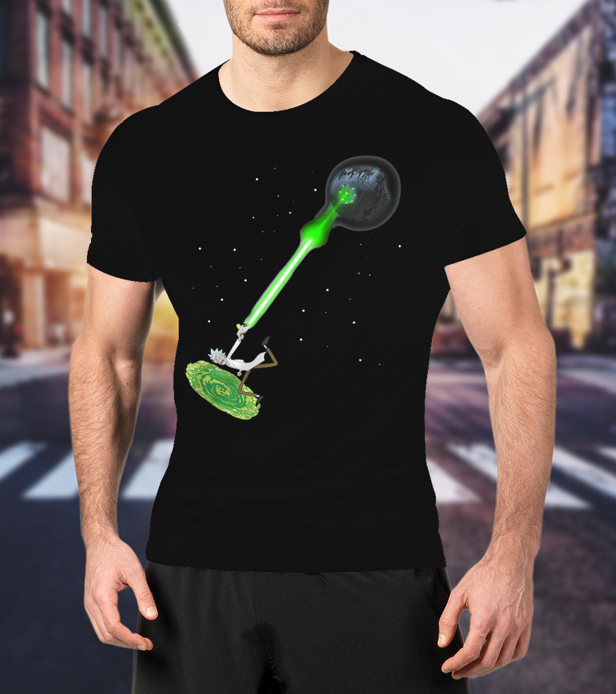 Rick Sanchez Kamehameha Death Star T-Shirt