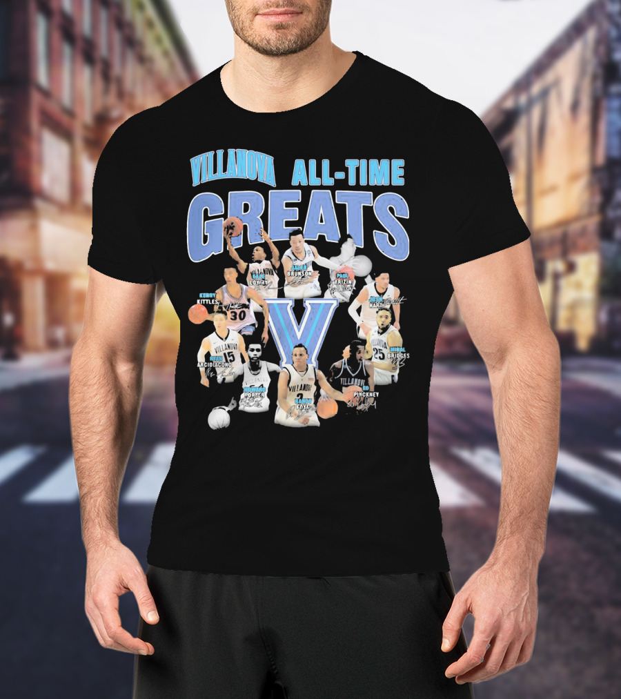Villanova Wildcats All-Time Greats Basketball Legends T-Shirt