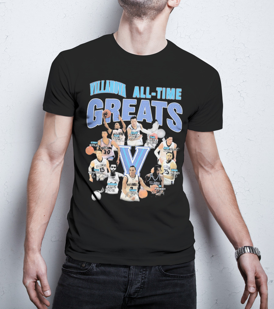 Villanova Wildcats All-Time Greats Basketball Legends T-Shirt