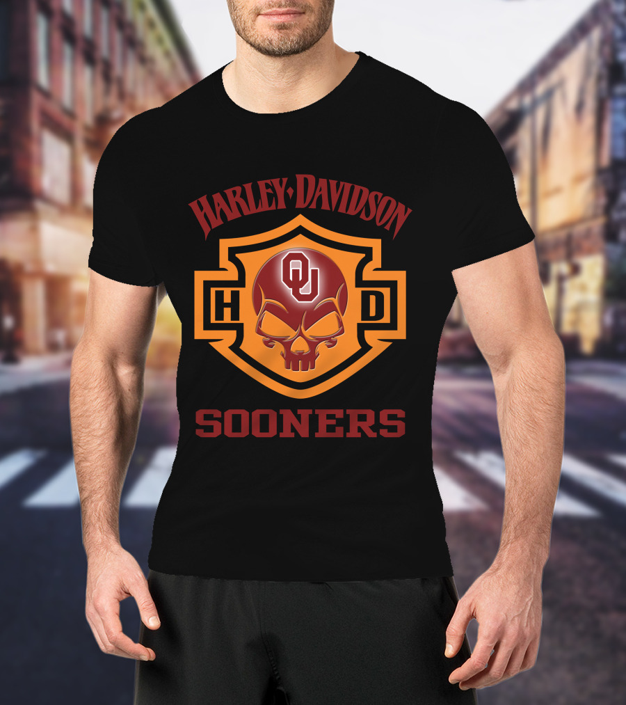Harley Davidson Sooners Ou Ncaa Football Fans T-Shirt