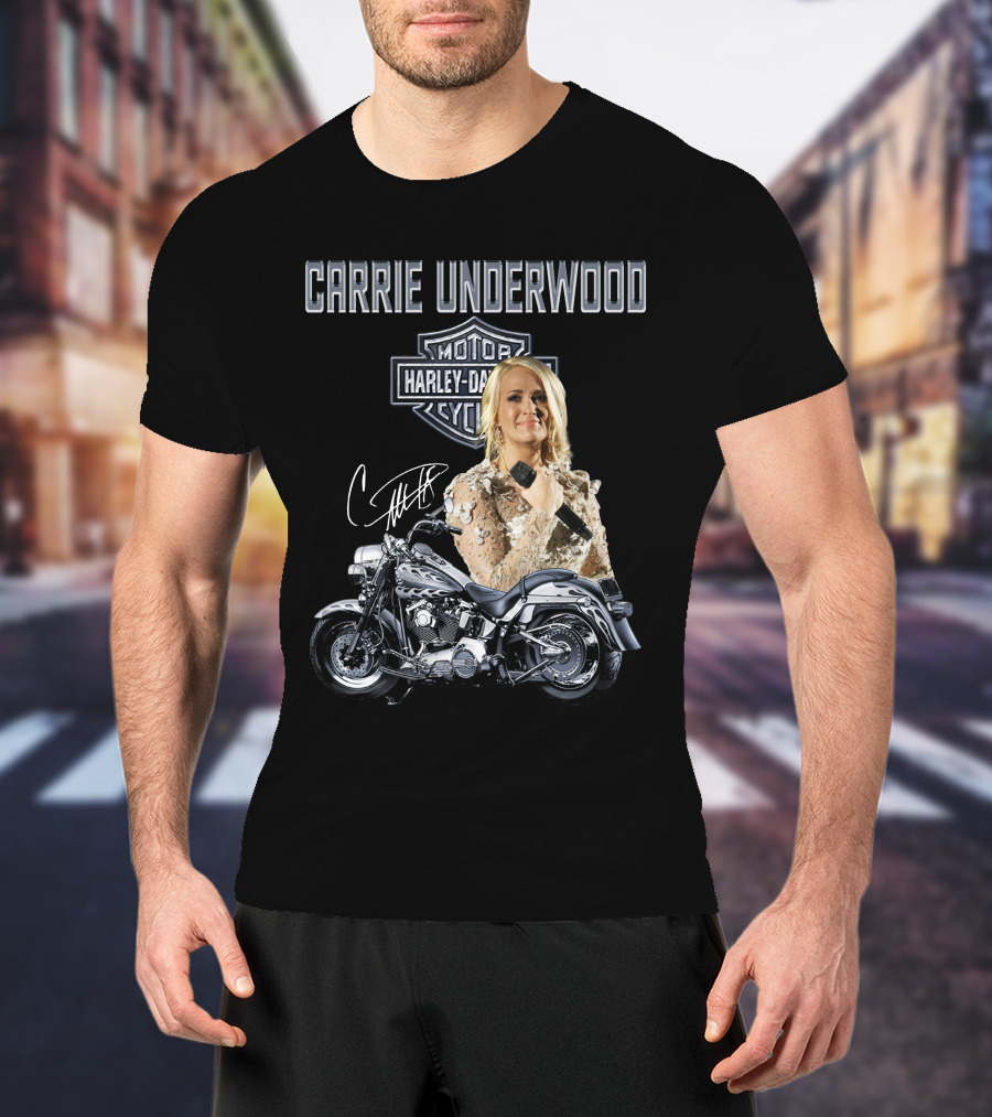 Carrie Underwood Harley Davidson Motorcycle Performance T-Shirt