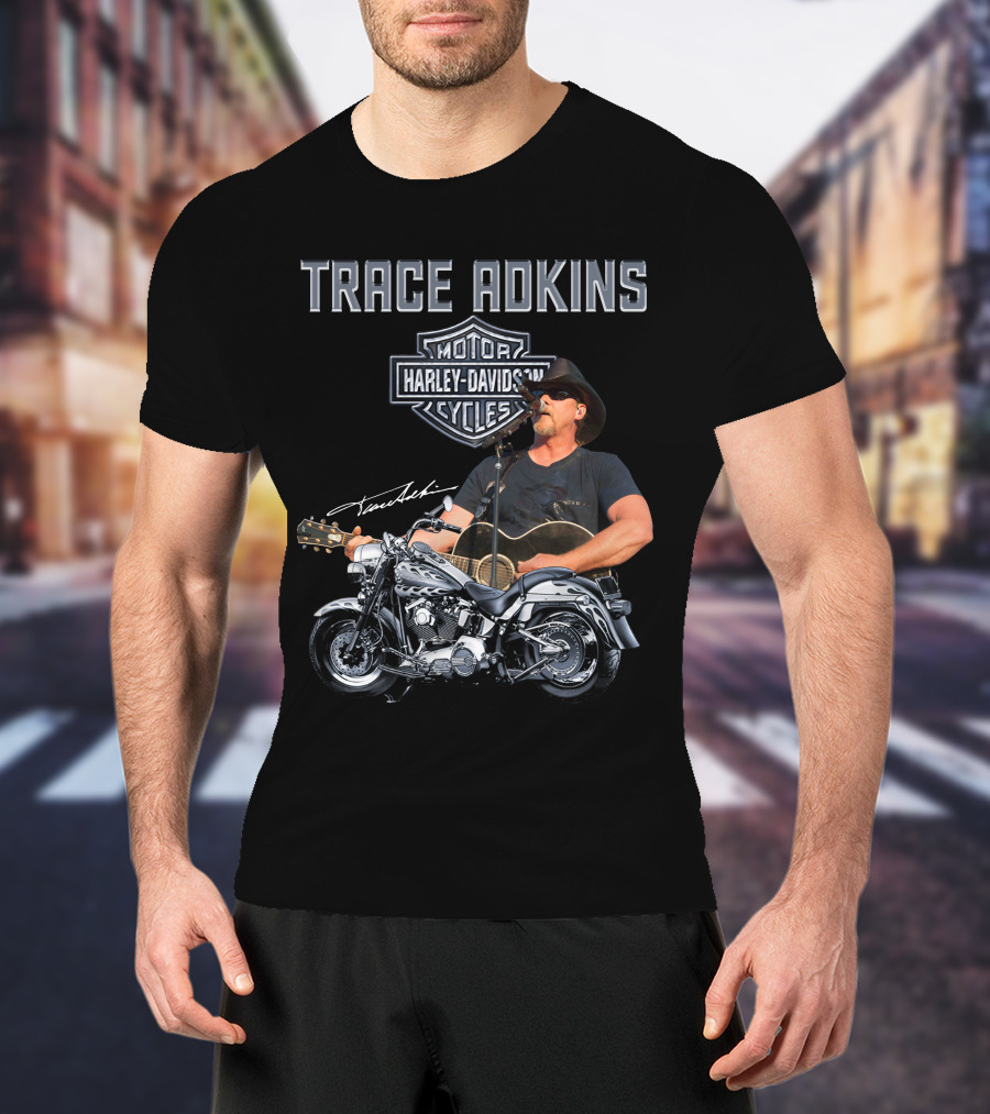 Trace Adkins Harley Davidson Motorcycles Guitar Performance T-Shirt
