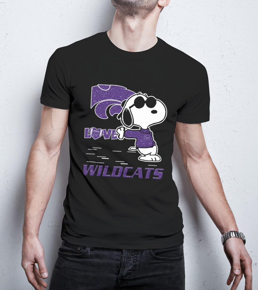 Snoopy Love Kansas State Wildcats Peanuts T-Shirt