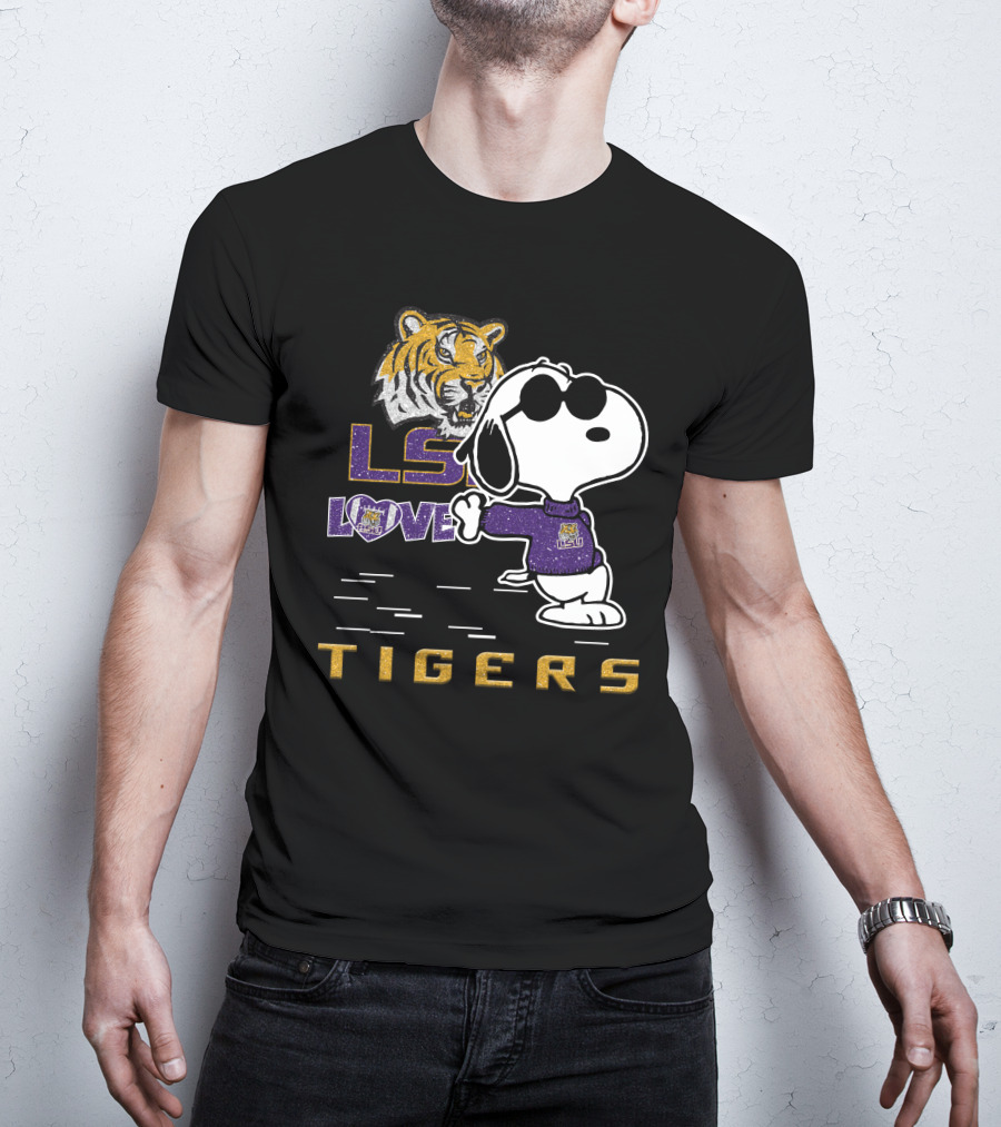 LSU Tigers Love Snoopy Tiger T-Shirt