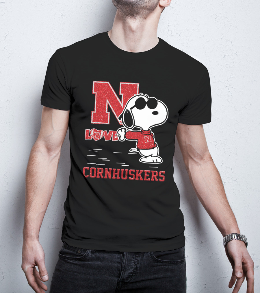 Snoopy Nebraska Cornhuskers Love N T-Shirt