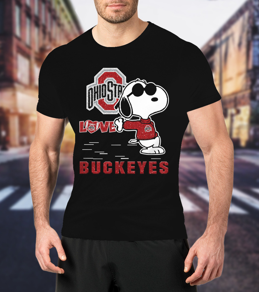 Ohio State Buckeyes Love Snoopy Sports T-Shirt