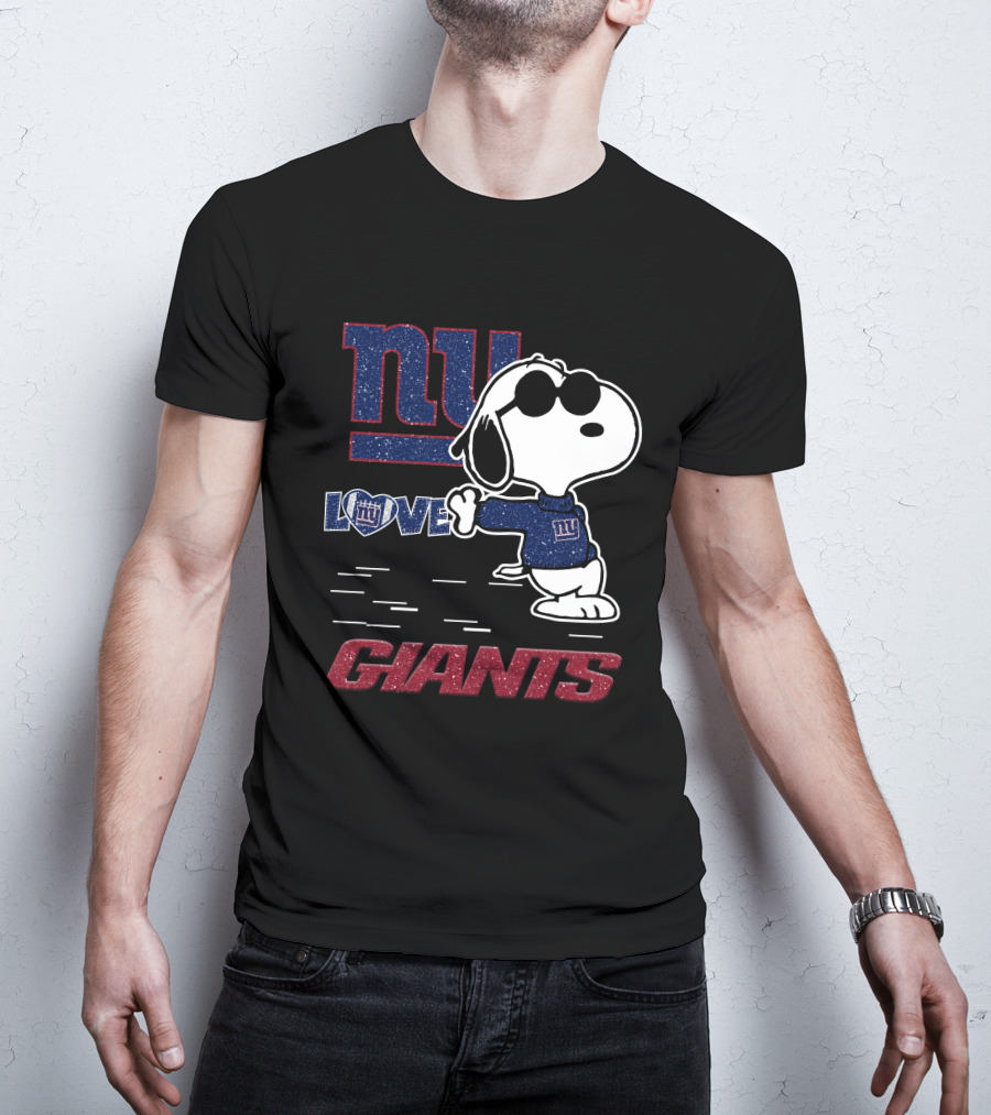 Snoopy NY Giants Love T-Shirt