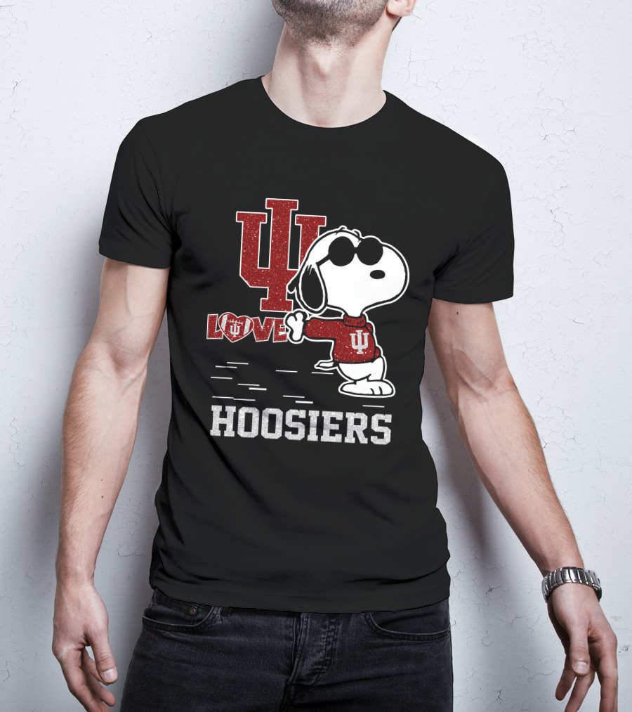 Snoopy IU Love Indiana Hoosiers T-Shirt