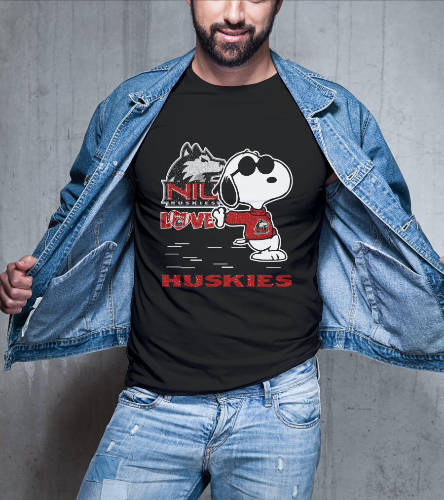 Snoopy NIU Huskies Love Huskies T-Shirt