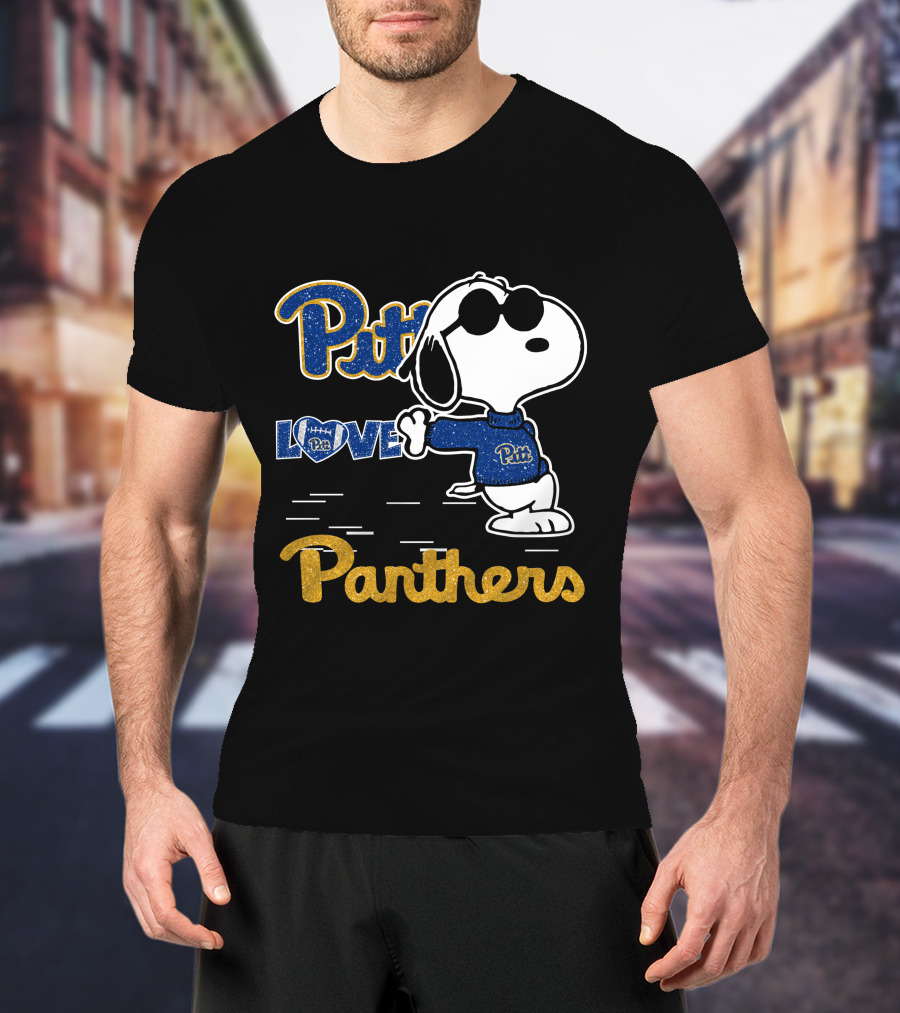 Pitt Love Snoopy Panthers T-Shirt