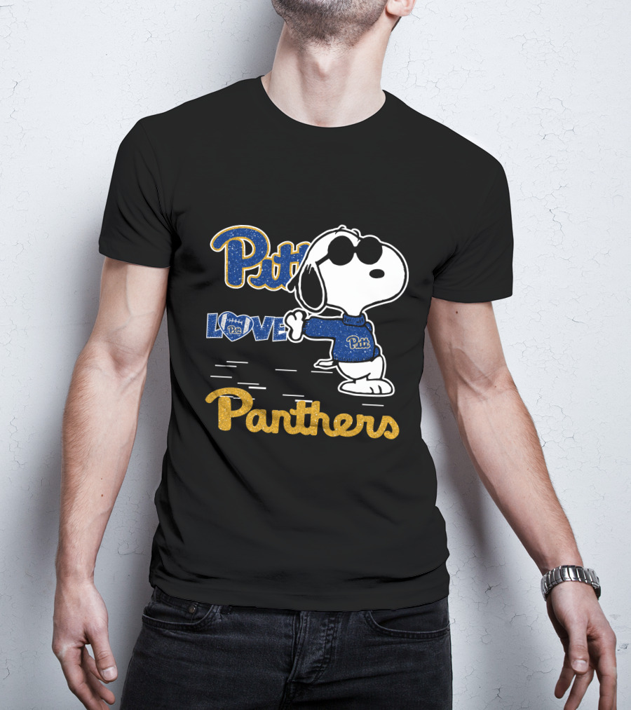 Pitt Love Snoopy Panthers T-Shirt
