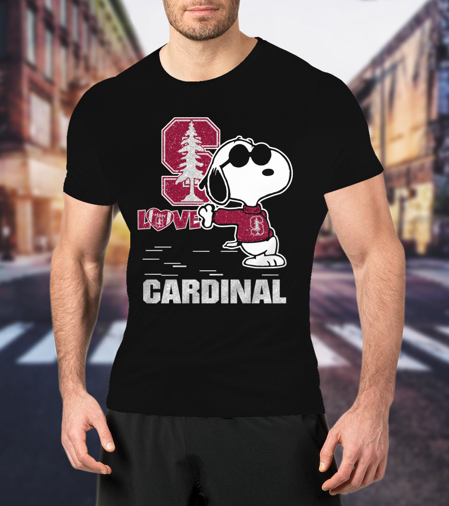 Snoopy Stanford Cardinal Love T-Shirt