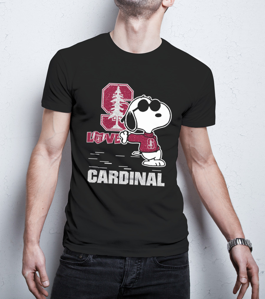 Snoopy Stanford Cardinal Love T-Shirt