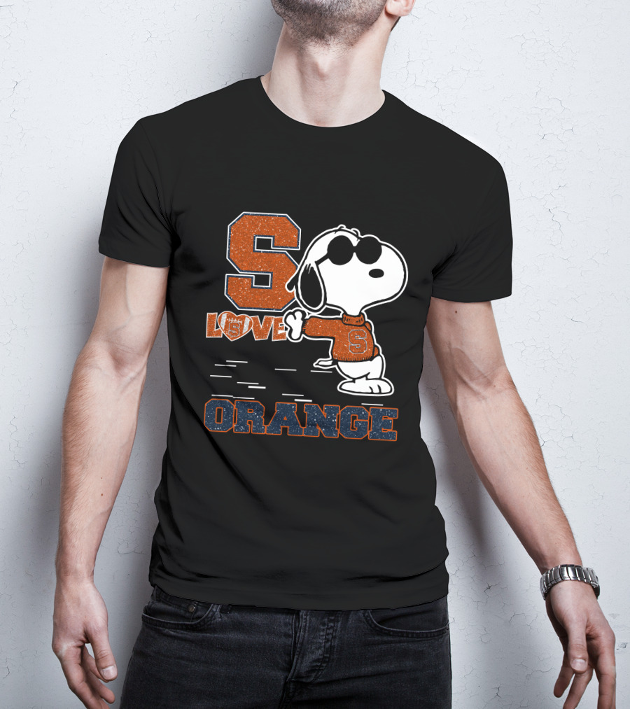 Snoopy Love Syracuse Orange Football T-Shirt