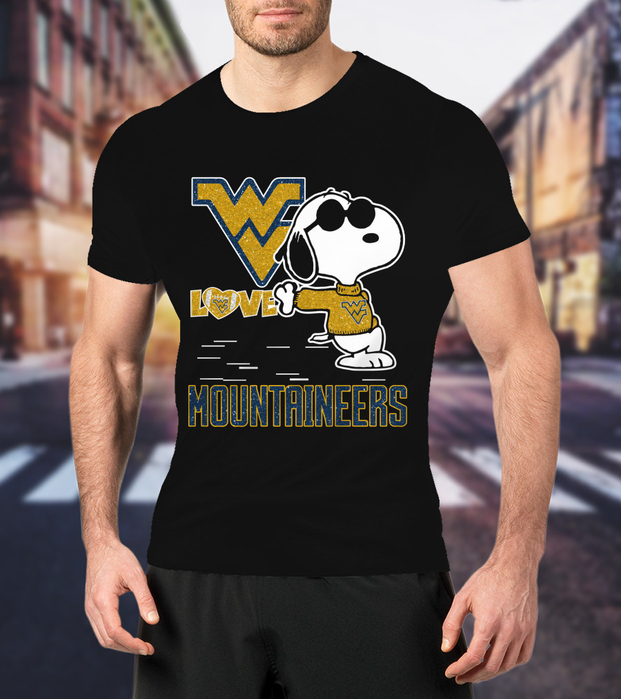 Snoopy Love West Virginia Mountaineers T-Shirt