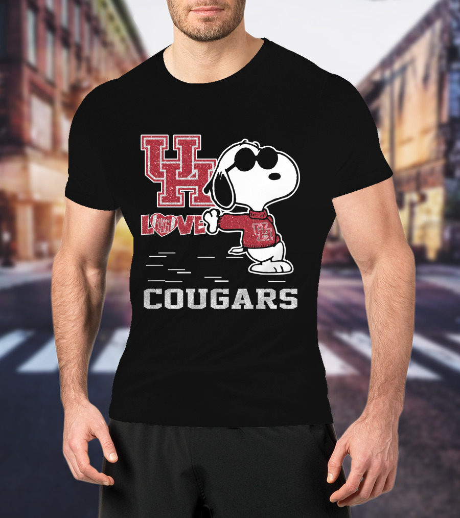 Snoopy UH Love Cougars T-Shirt
