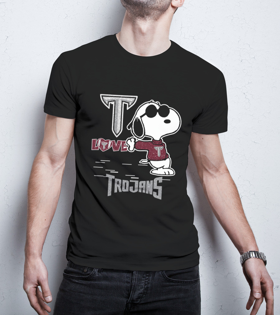 Snoopy Love T Troy Trojans T-Shirt