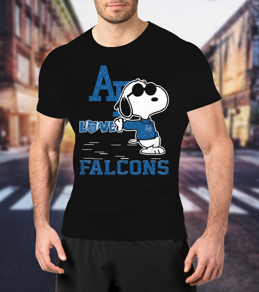 Snoopy Love Air Force Falcons AF Peanuts T-Shirt