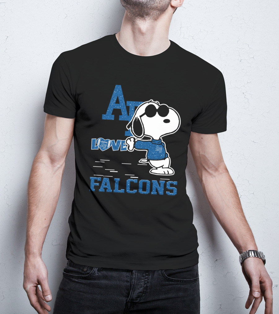 Snoopy Love Air Force Falcons AF Peanuts T-Shirt