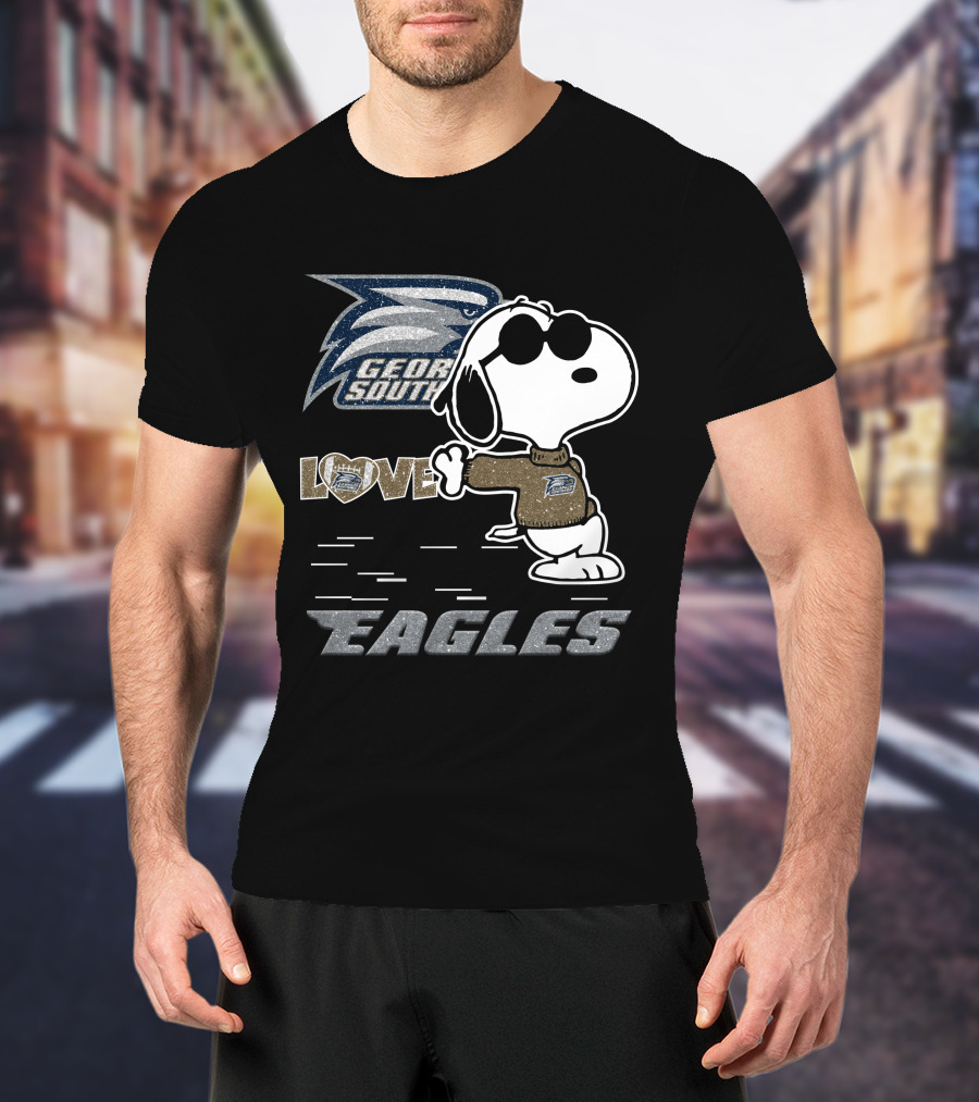 Snoopy Georgia Southern Eagles Love T-Shirt